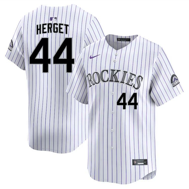 Jimmy Herget Colorado Rockies Jersey,Uniforms,Gears Stitched-White